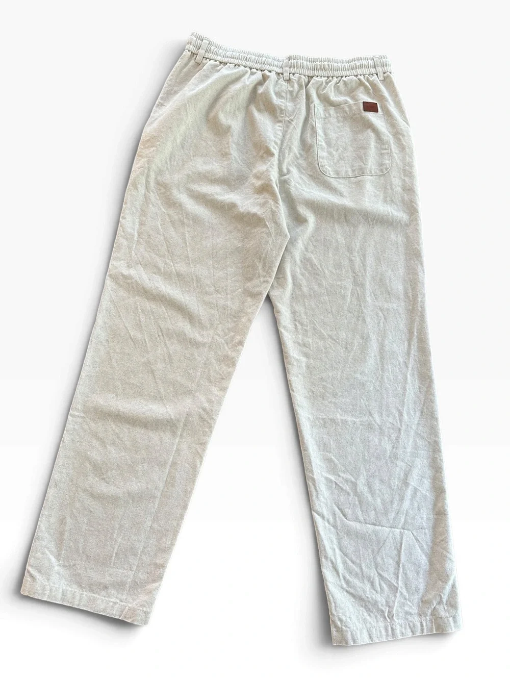 Men's Coofandy Casual Drawstring Chinos in Light Beige Size M